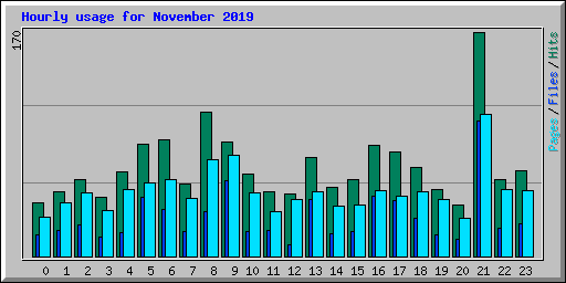 Hourly usage for November 2019