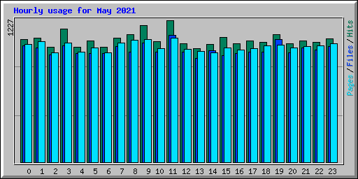 Hourly usage for May 2021