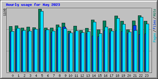 Hourly usage for May 2023
