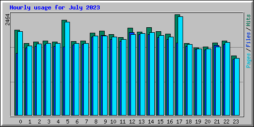 Hourly usage for July 2023