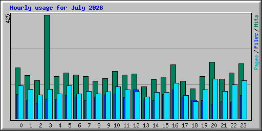 Hourly usage for July 2026