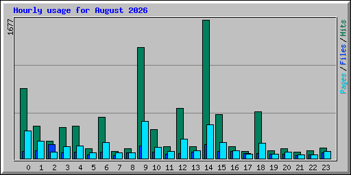Hourly usage for August 2026